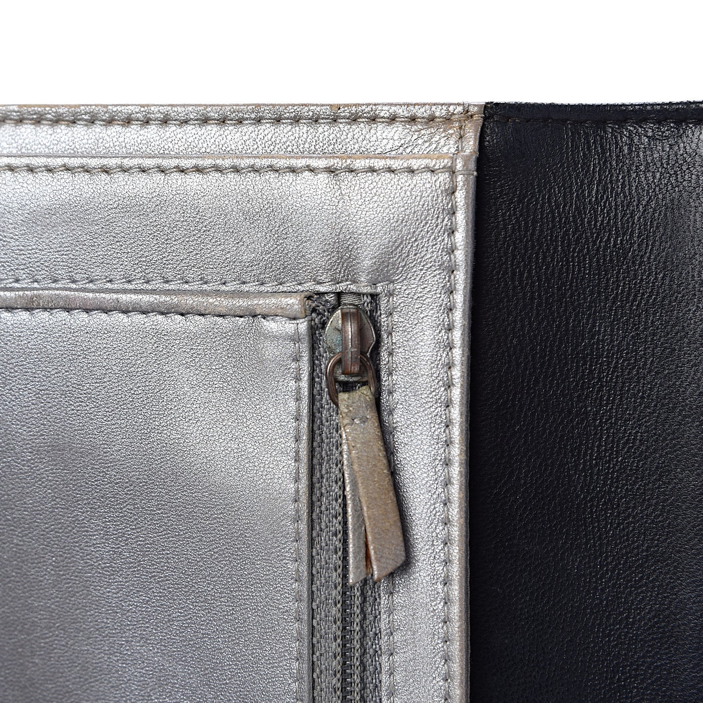 Lambskin Camellia Embossed Large Flap Wallet Black