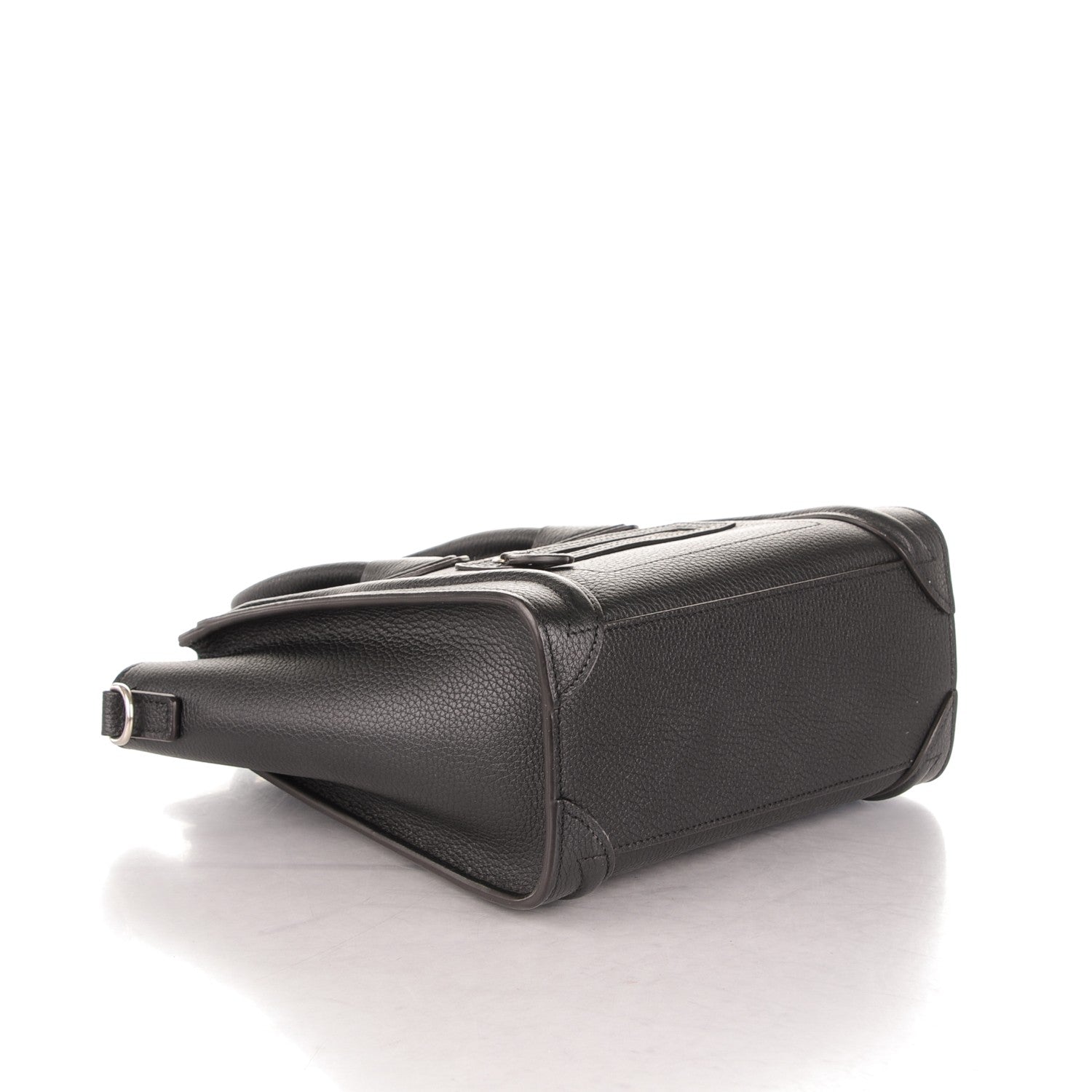 Celine Drummed Calfskin Nano Luggage Black 4 of 7
