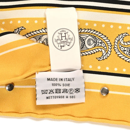 Hermes Silk Studded Tatouages Marins Bandana Scarf 70 Juane Paille White 3 of 3