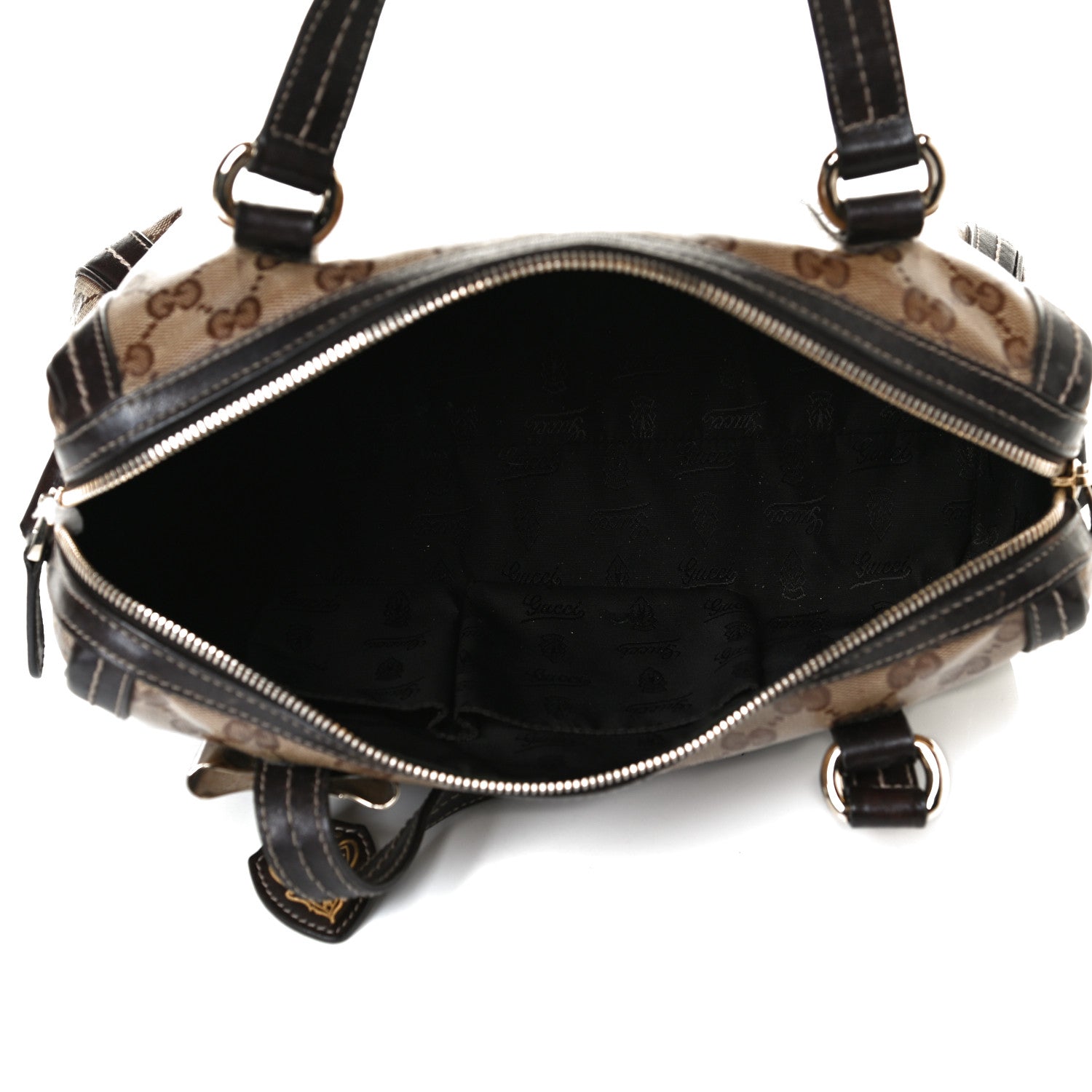 Gucci Crystal Monogram Duchessa Boston Bag Brown 5 of 15