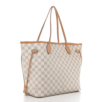 Louis Vuitton Damier Azur Neo Neverfull MM Rose Ballerine 3 of 19