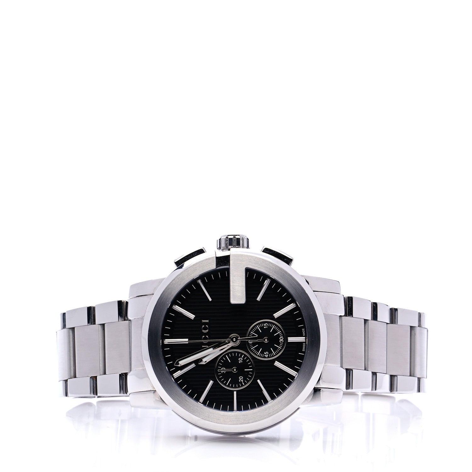 Gucci Stainless Steel 44mm G-Chrono Quartz Watch Black 2 of 7