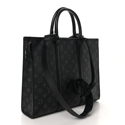 Louis Vuitton Monogram Eclipse Sac Plat Horizontal Zipper 3 of 9
