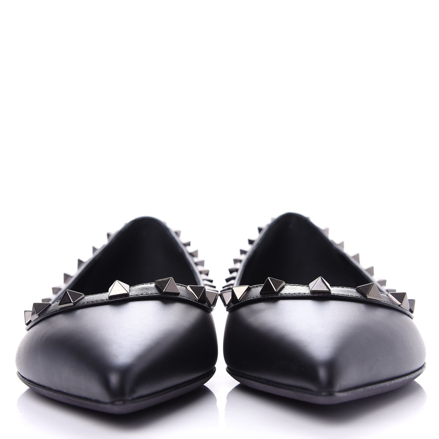 Nappa Rockstud Ballerina Flats 36.5 Black