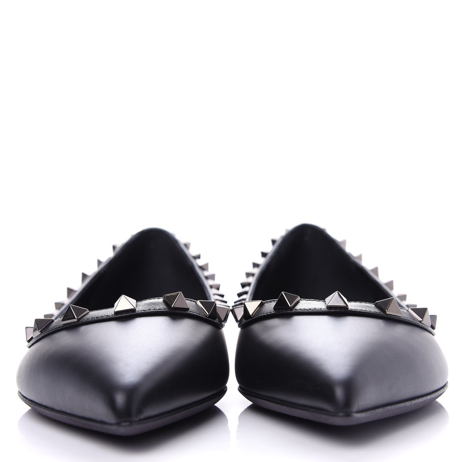 Valentino Garavani Nappa Rockstud Ballerina Flats 36.5 Black 2 of 11