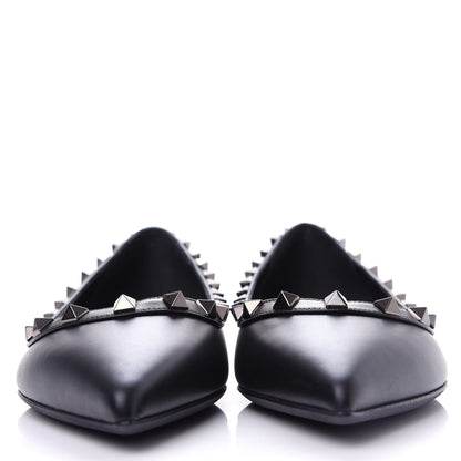 Valentino Garavani Nappa Rockstud Ballerina Flats 36.5 Black 2 of 11