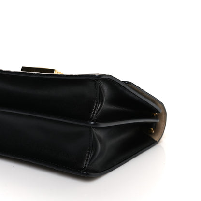 Fendi Vitello Liberty Bi-Color FF 1974 Embossed Small Kan U Shoulder Bag Maya Black 10 of 13