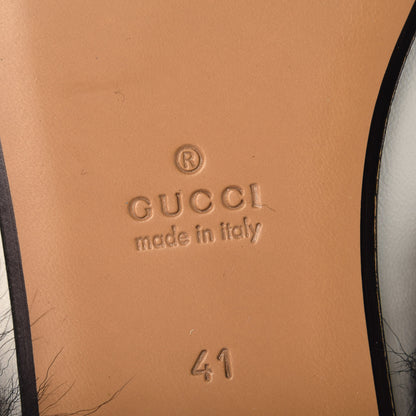 Gucci Malaga Kid Fur Zebra Inlay Womens Princetown Slippers 41 Mystic White Black 6 of 10
