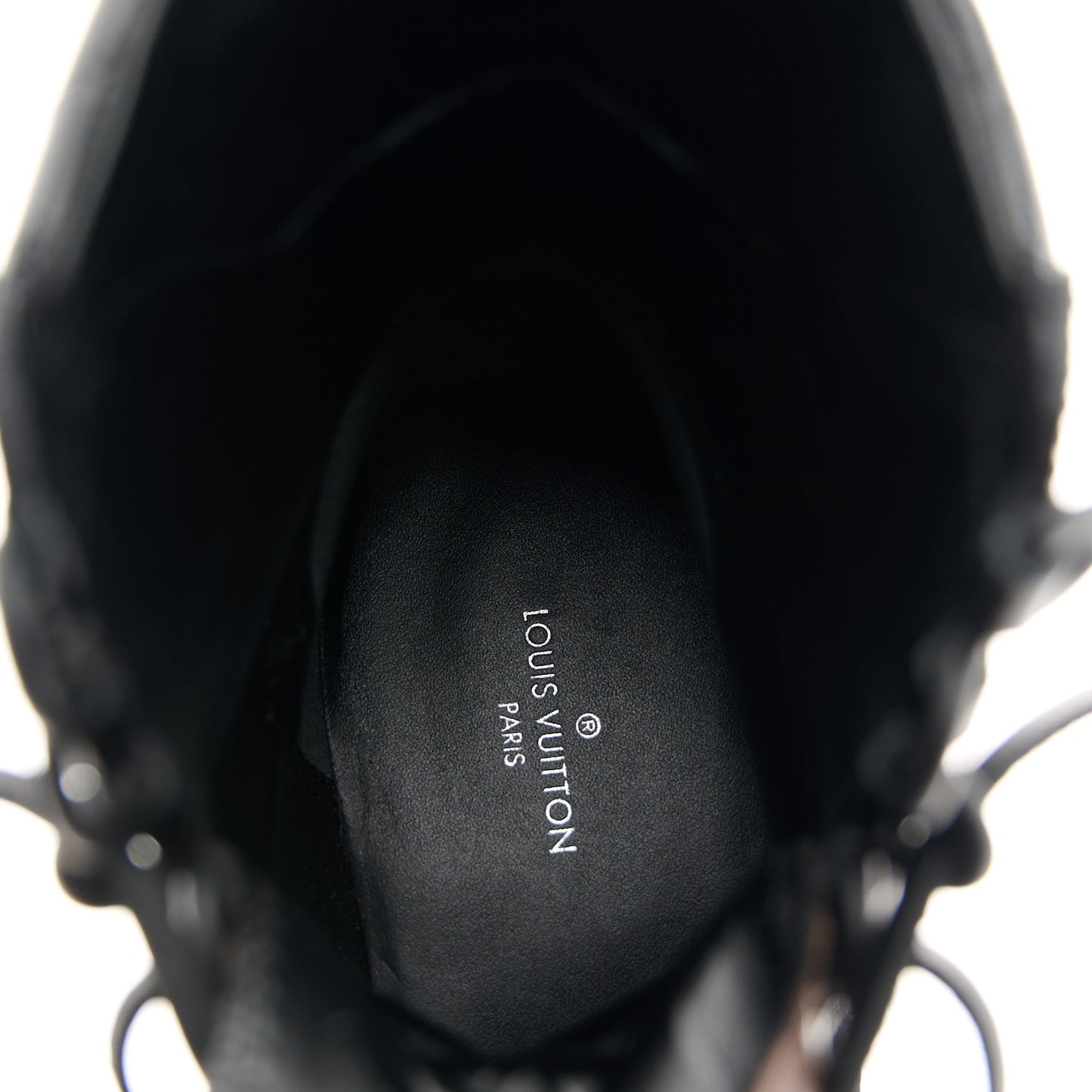Suede Calfskin Crocodile Embossed Patent Monogram Laureate Platform Desert Boots 35 Black