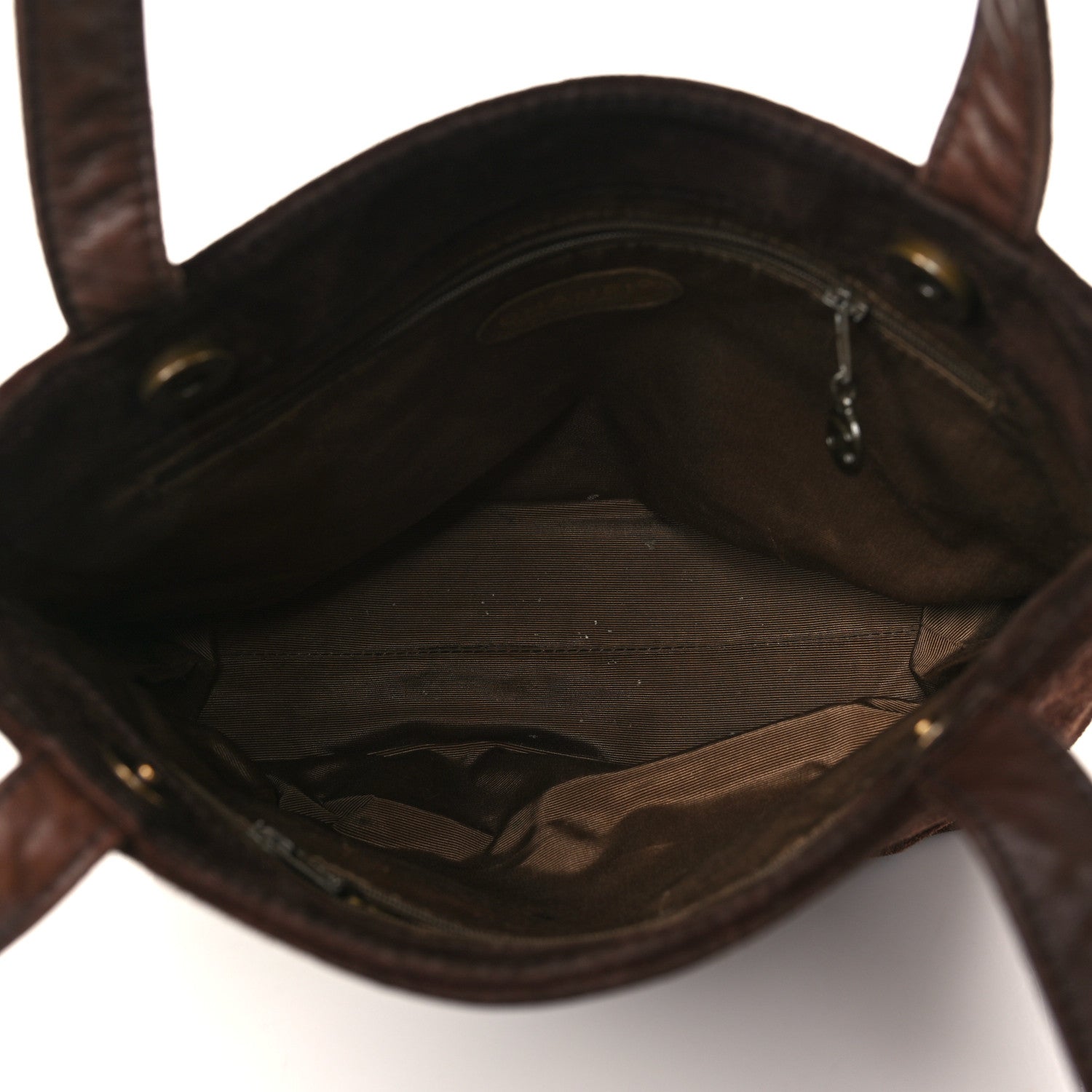 Chanel Suede CC Shoulder Bag Brown 5 of 9