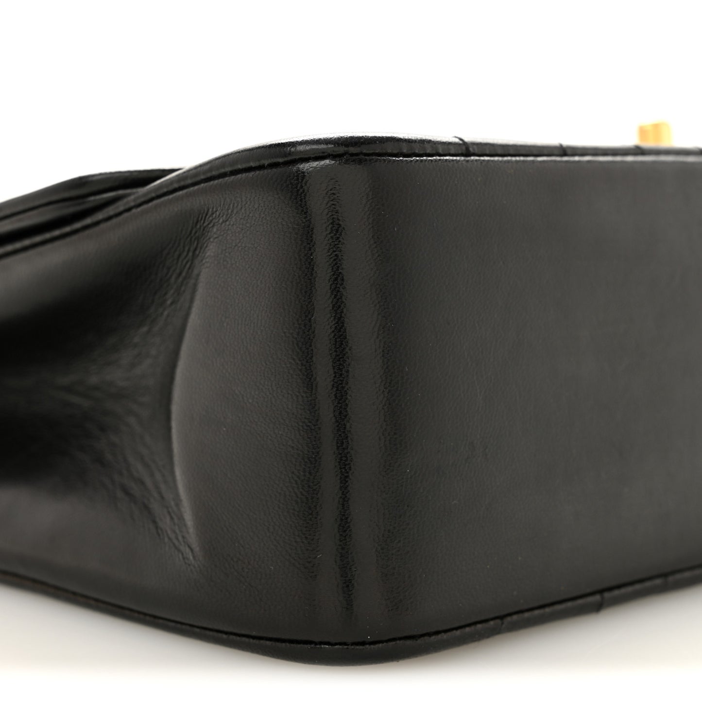 Lambskin Quilted Medium Single Flap Black