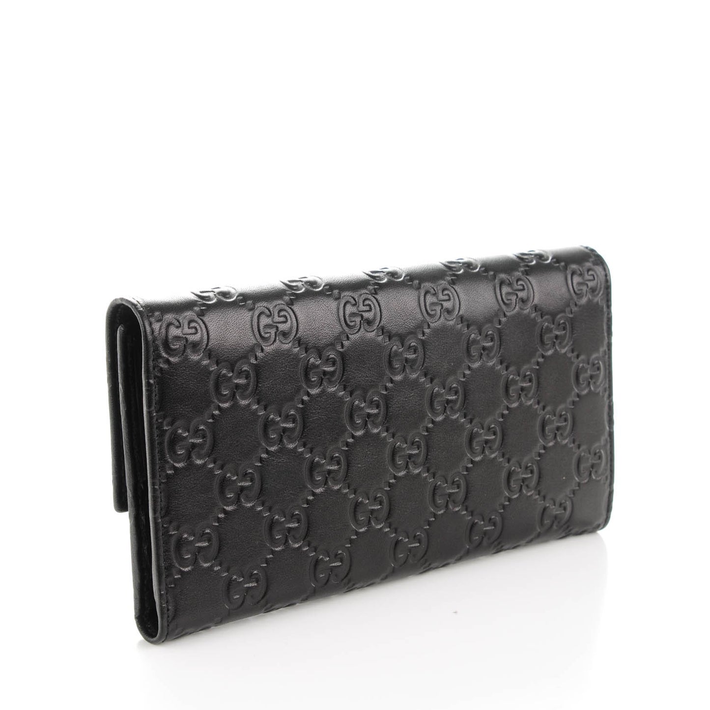 Guccissima Continental Flap Wallet Black