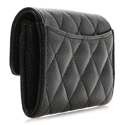 Chanel Caviar Quilted Flap Card Holder Wallet Black 3 of 8