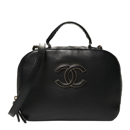 Chanel Shiny Calfskin Goatskin Quilted Coco Curve Vanity Black 1 of 10