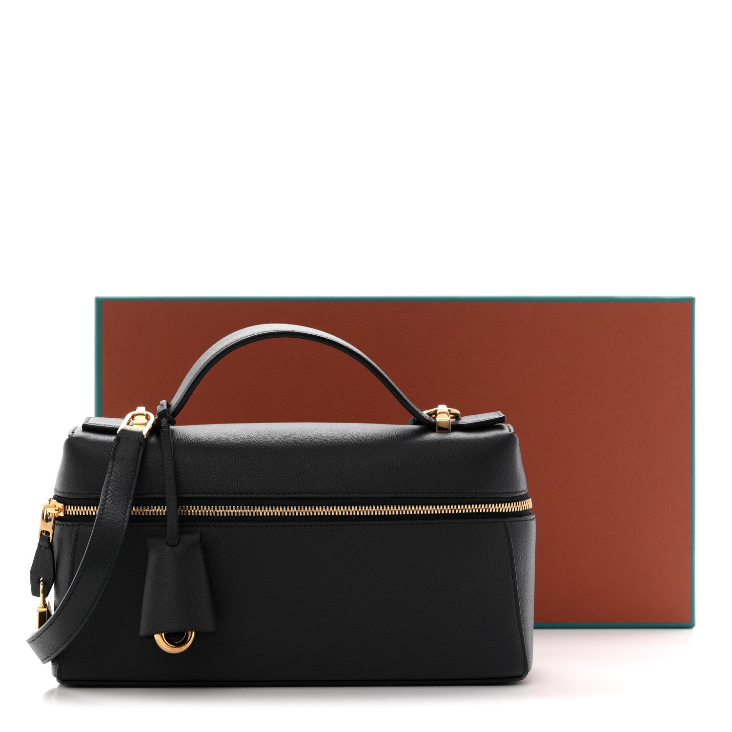 Loro Piana Grained Calfskin L23 Extra Bag  Blue Navy Sun Gold 11 of 11