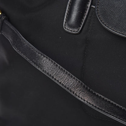 Prada Tessuto Nylon Saffiano Tote Black 14 of 15