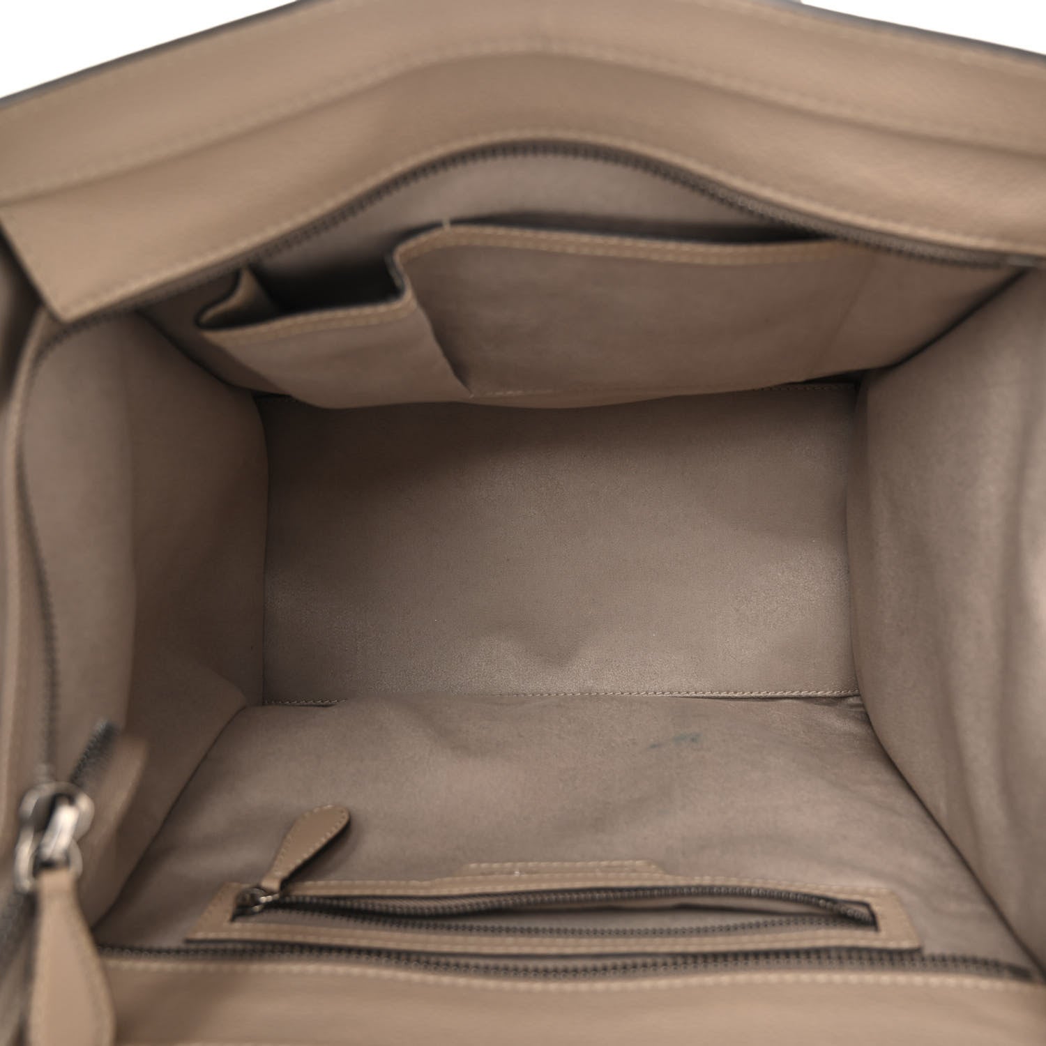 Celine Drummed Calfskin Mini Luggage Dune 5 of 10
