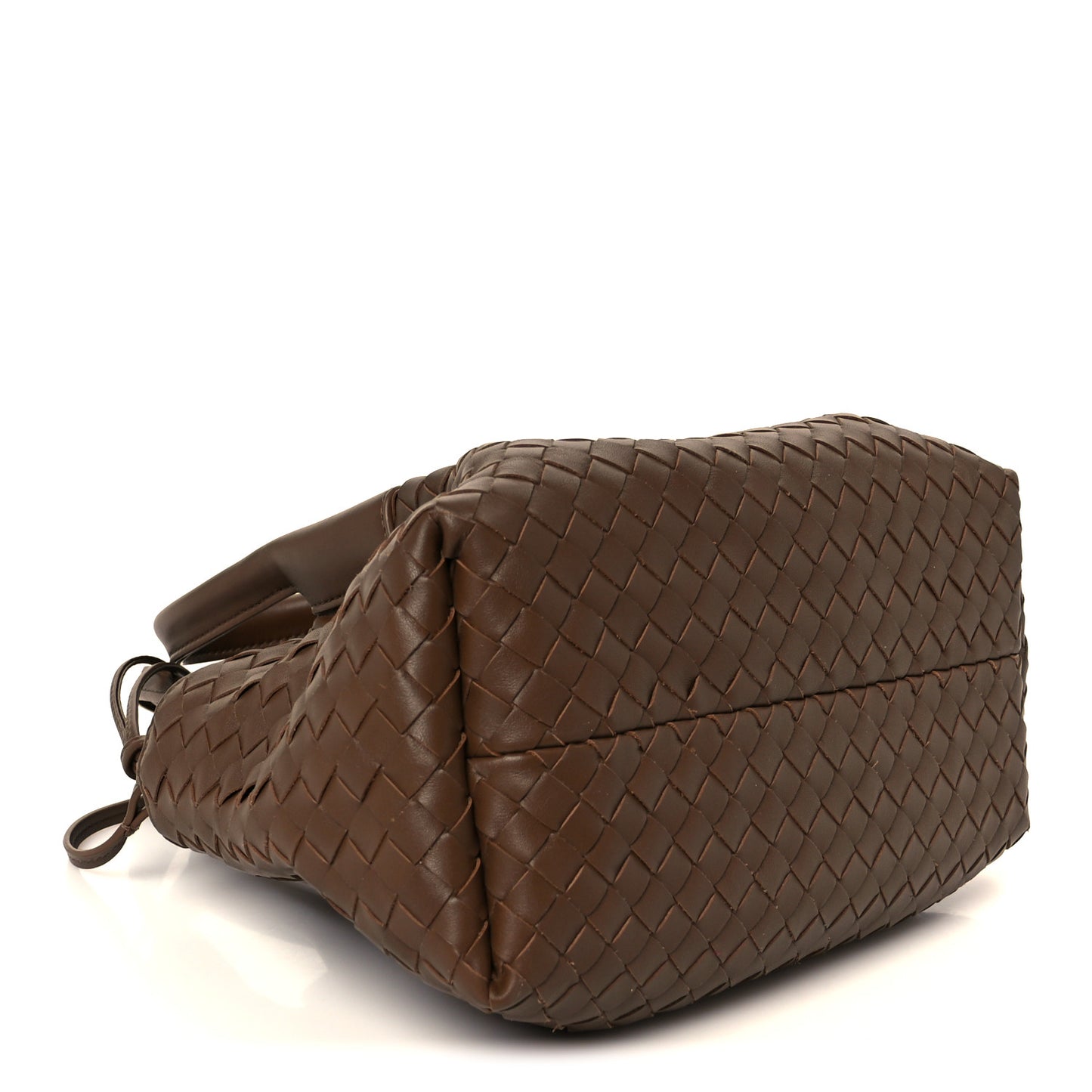 Calfskin Intrecciato Small Pinacoteca Tote Nocciola Amber