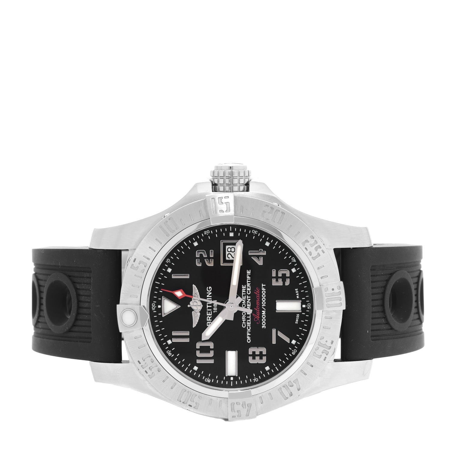 Breitling Stainless Steel Rubber 45mm Avenger Seawolf Automatic Watch Black A17331 2 of 5
