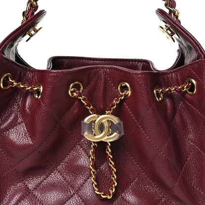 Chanel Grained Calfskin Quilted Mini Chanel 25 Handbag Dark Burgundy 8 of 11