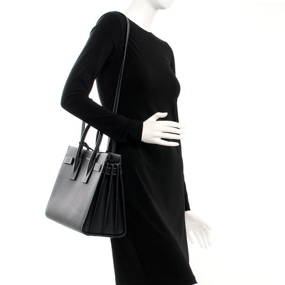 Saint Laurent Grained Calfskin Small Sac De Jour Black 2 of 7