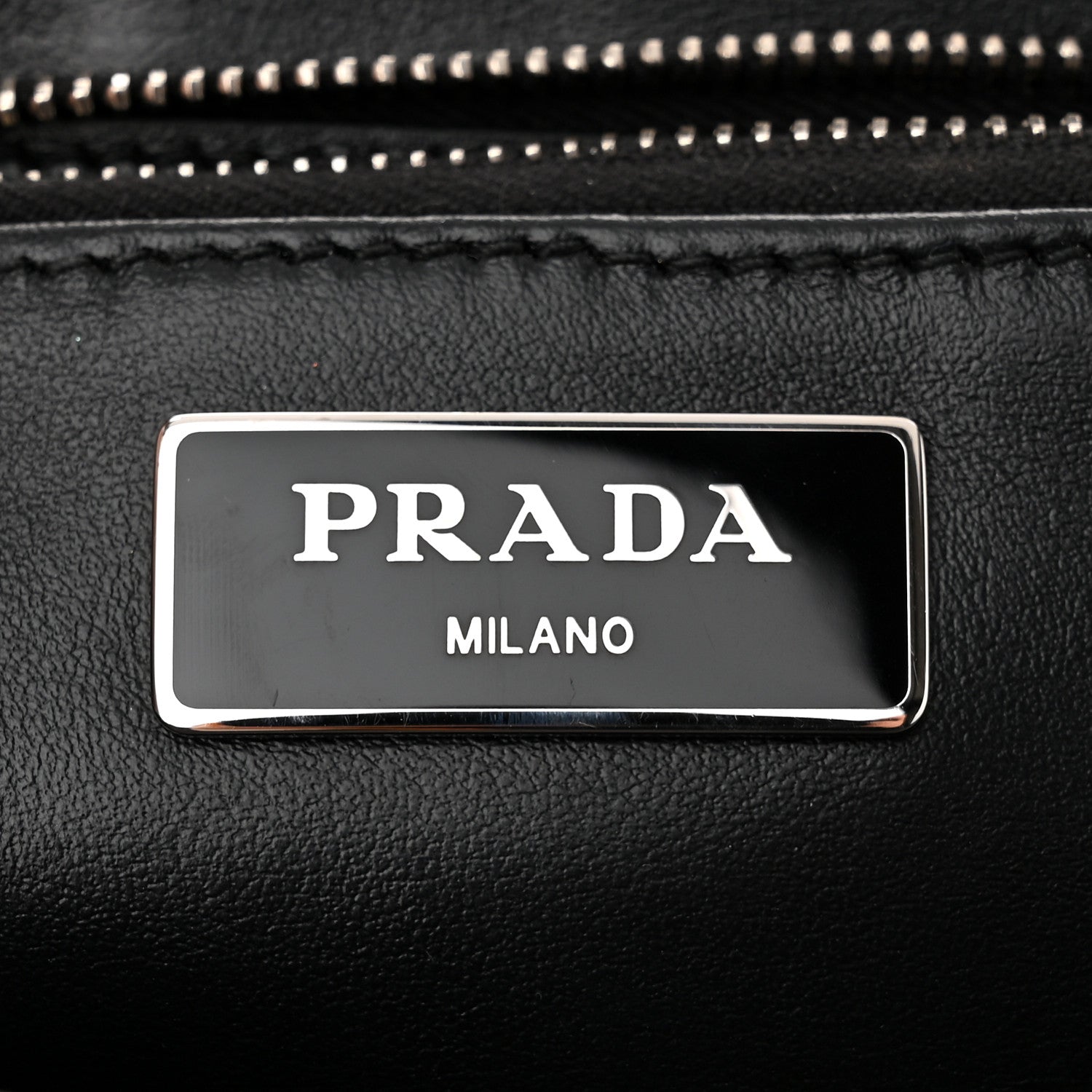 Prada Re-Nylon Spazzolato Double Pocket Buckle Shoulder Bag Black 6 of 10