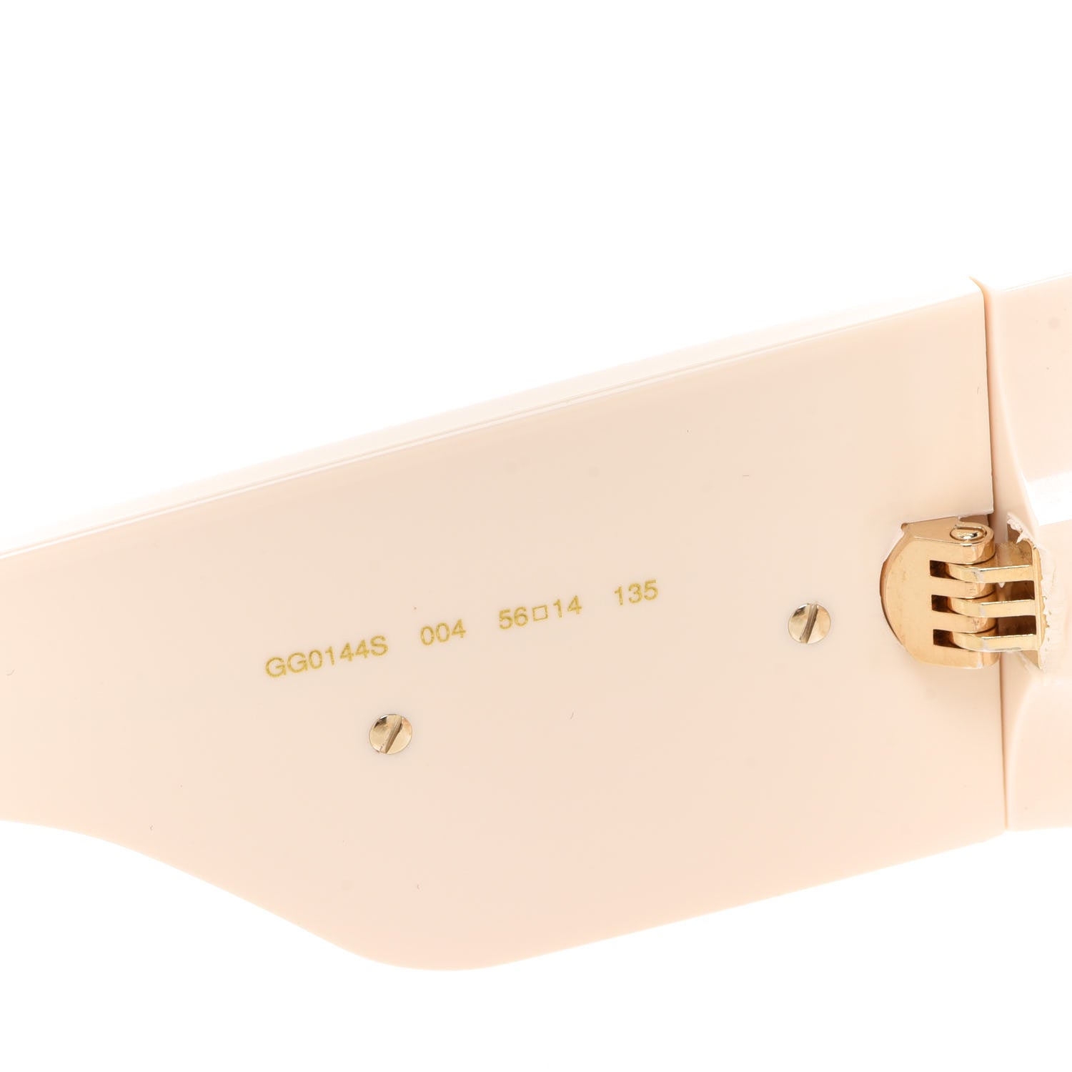 Gucci Acetate Crystal Oversize Hollywood Forever Sunglasses GG0144S Ivory 5 of 7