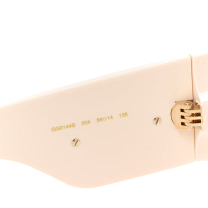 Gucci Acetate Crystal Oversize Hollywood Forever Sunglasses GG0144S Ivory 5 of 7