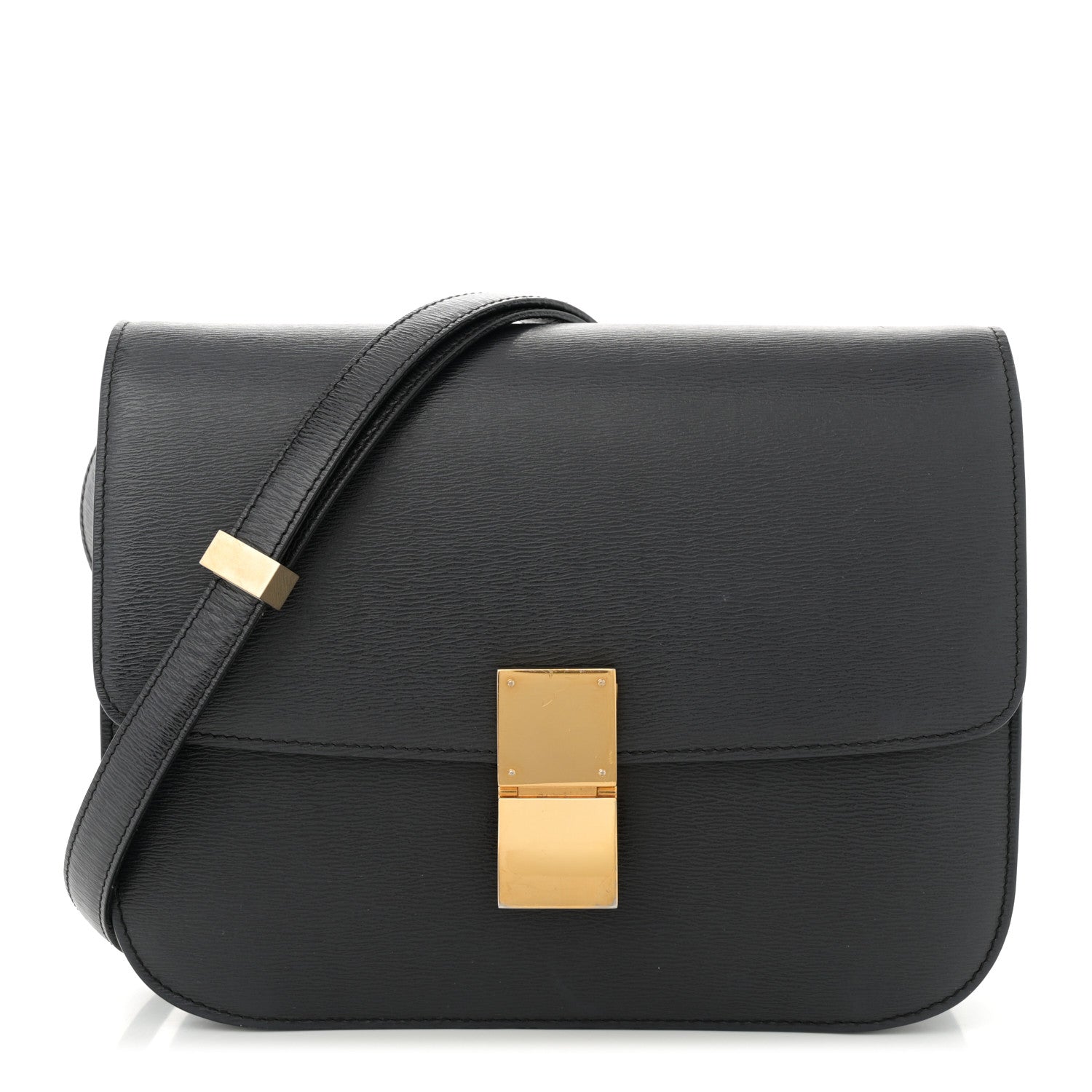 Celine Liege Calfskin Medium Classic Box Flap Bag Black 1 of 12