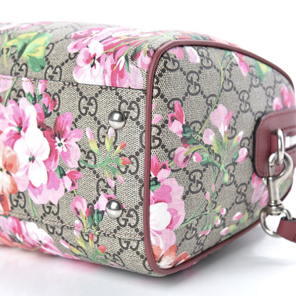 Gucci GG Supreme Monogram Blooms Small Boston Beige Multicolor Dry Rose 10 of 11