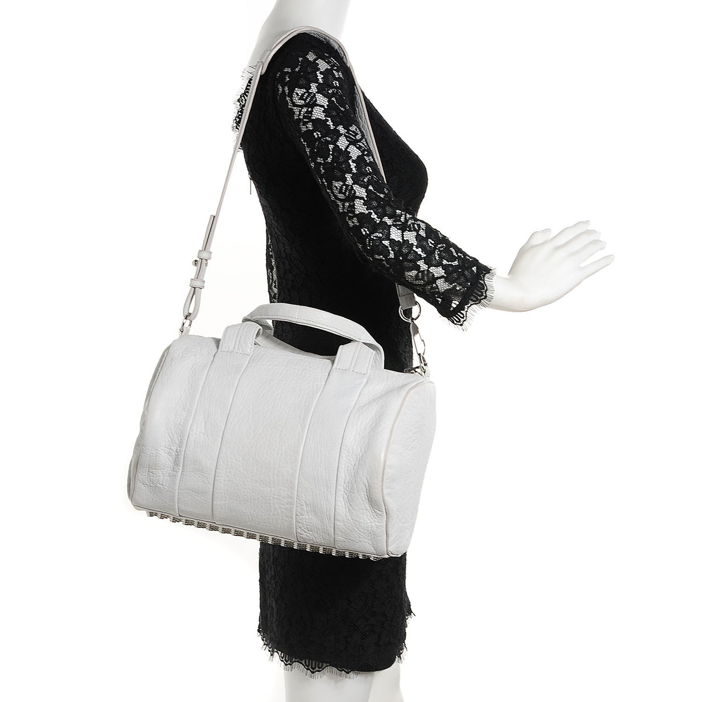 Pebbled Lambskin Rocco Duffel White