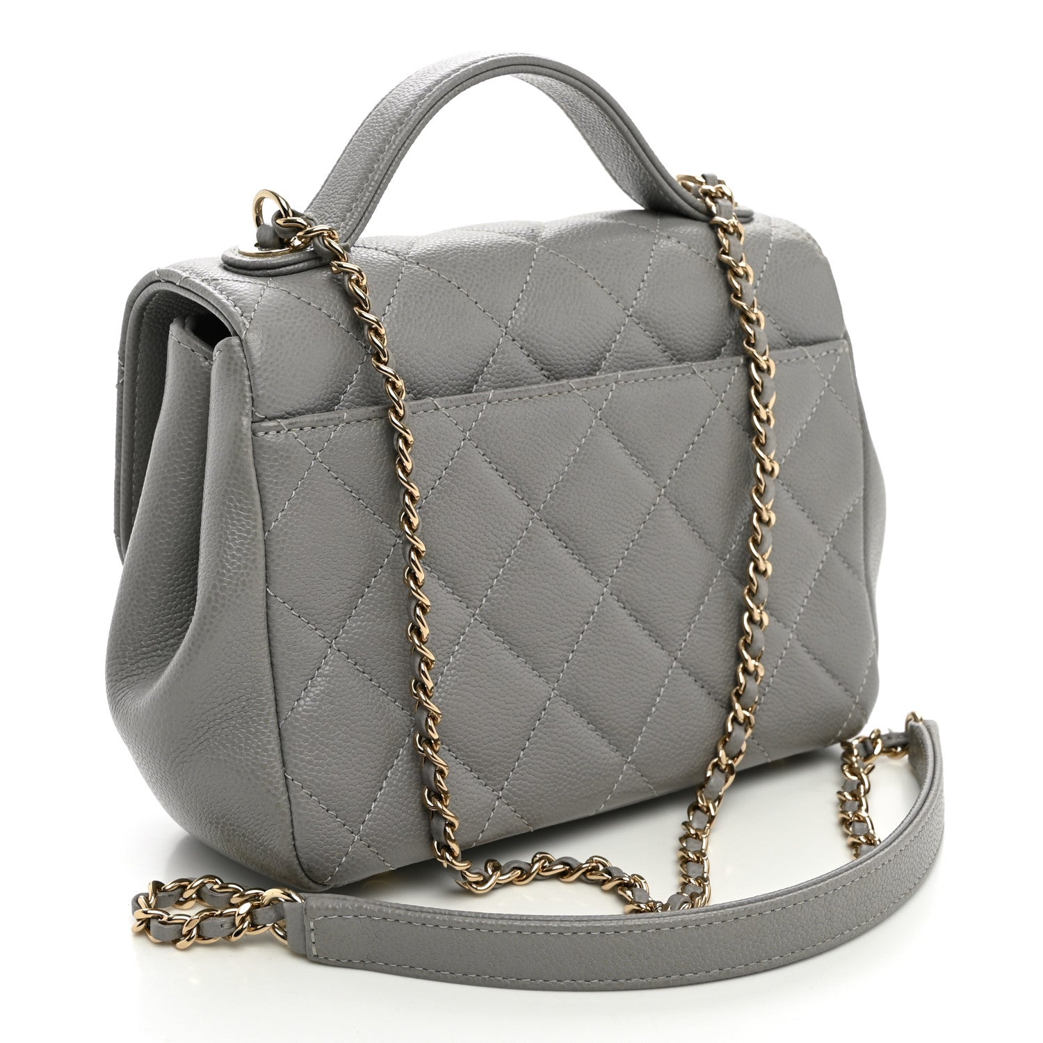 Chanel Caviar Quilted Small Business Affinity Flap Grey 2 of 9