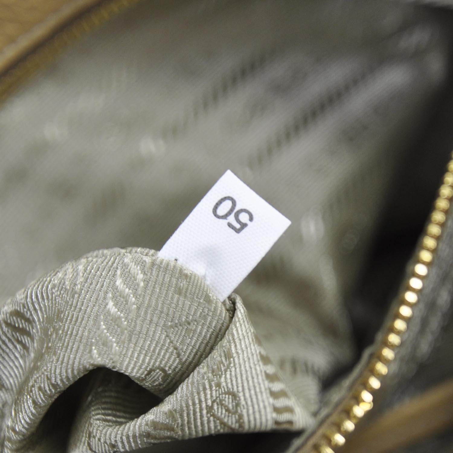 Prada Vitello Pushlock Flap Shoulder Bag Naturale 8 of 10