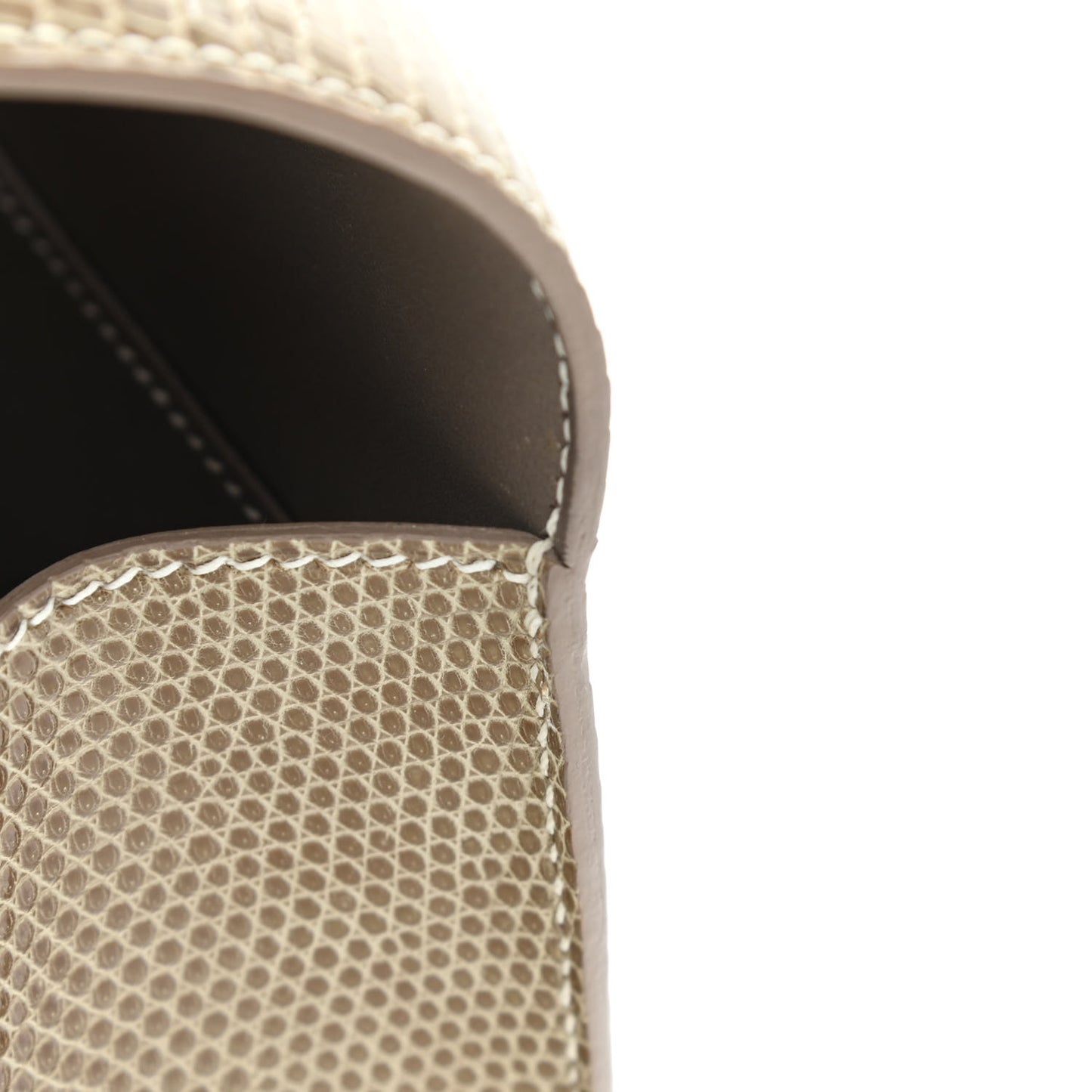 Lizard Egee Clutch Ficelle