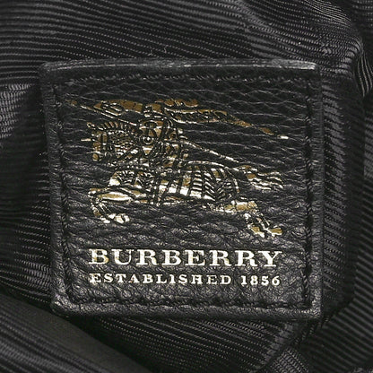 Burberry Grainy Calfskin House Check Margaret Bag Black 6 of 11