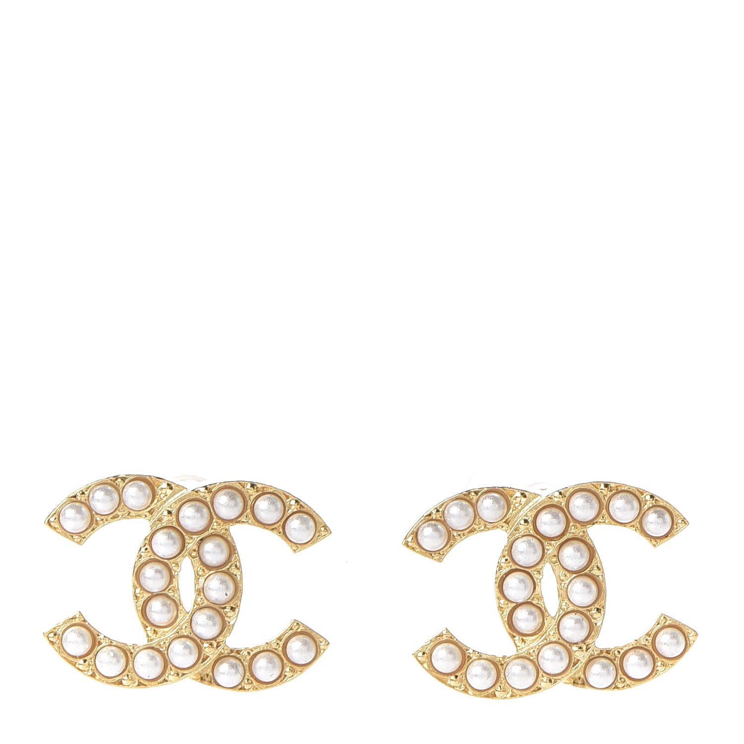 Chanel Pearl CC-Casino Earrings Gold 1 of 5