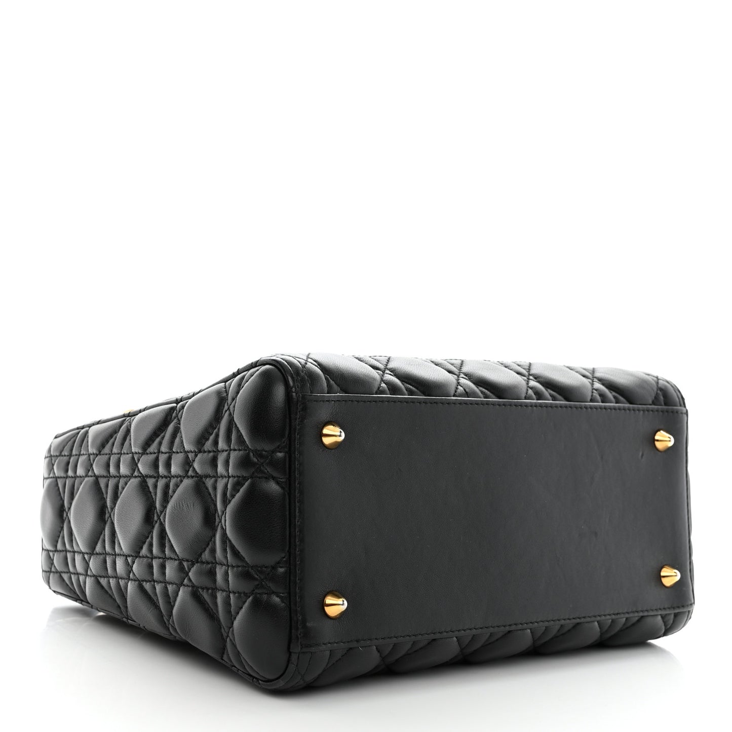 Lambskin Cannage Medium Lady Dior Black
