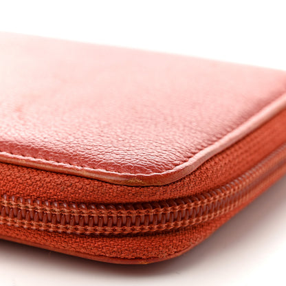 Chanel Calfskin Camelia Foil Zip Around Wallet Red 12 of 12