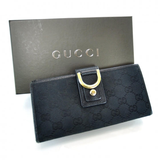 Gucci Monogram D Ring Continental Wallet Black 1 of 1