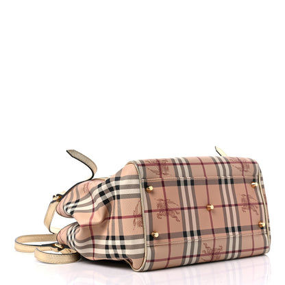 Burberry Haymarket Check Small Canterbury Tote Gold 4 of 10