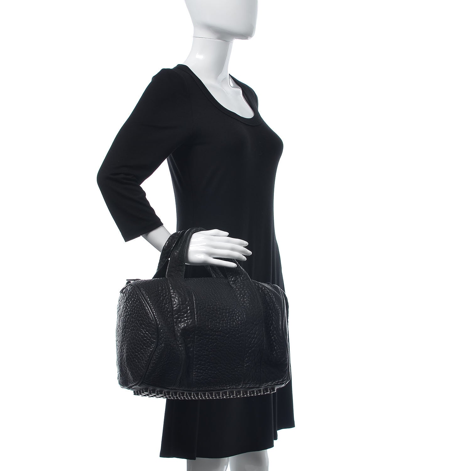 Alexander Wang Pebbled Lambskin Rocco Black Nickel Hardware 2 of 9
