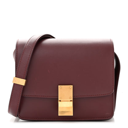 Celine Box Calfskin Small Classic Box Flap Bag Burgundy 1 of 15