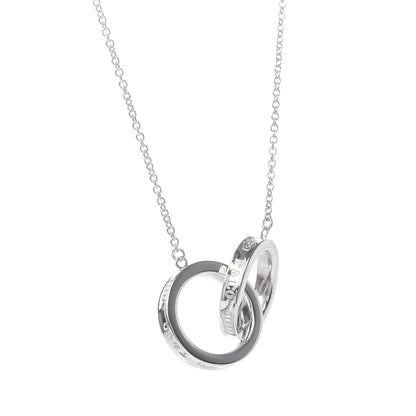 Tiffany Sterling Silver 1837 Interlocking Circles Pendant Necklace 4 of 6