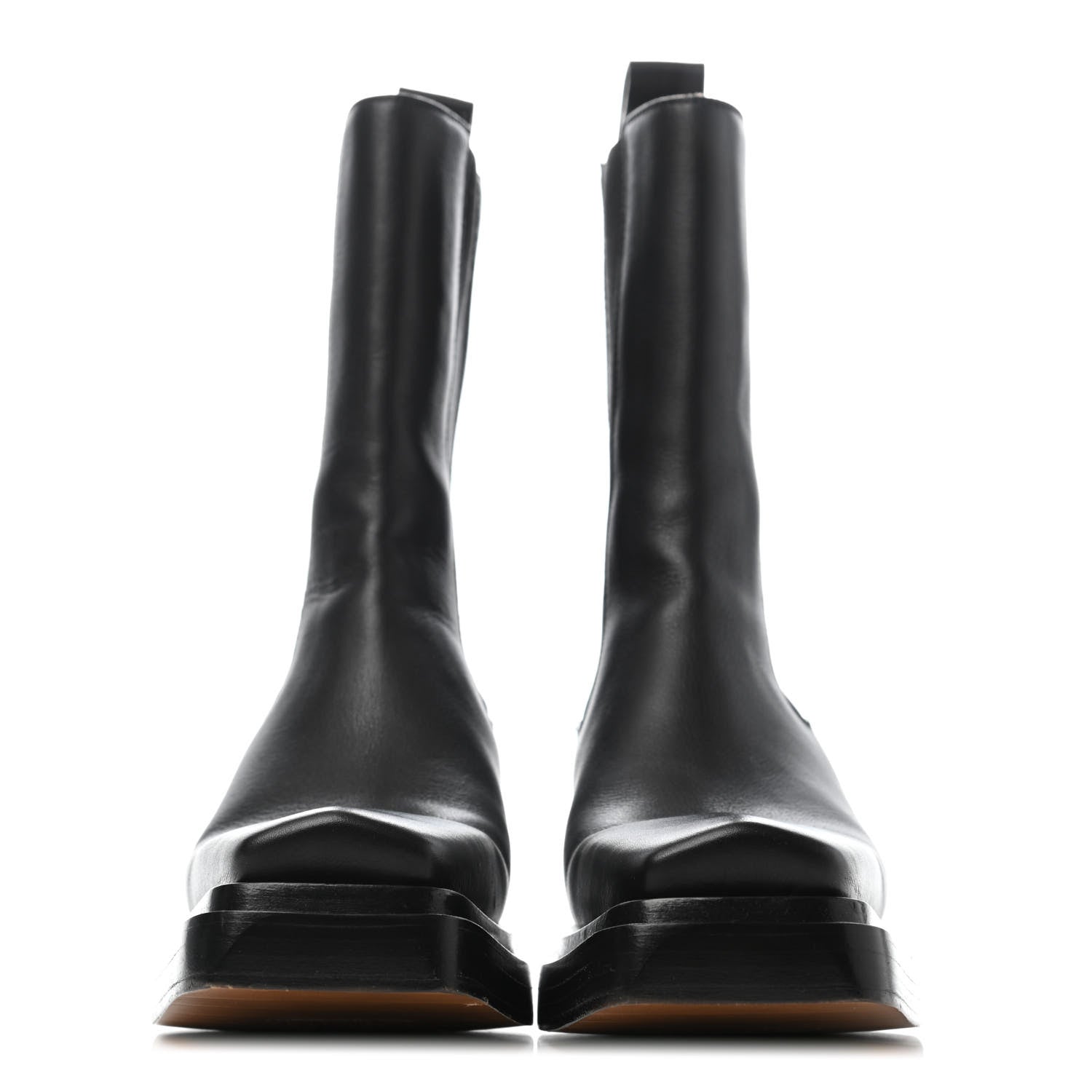 Bottega Veneta Calfskin Lean Mid-Calf Boots 37 Black 2 of 5