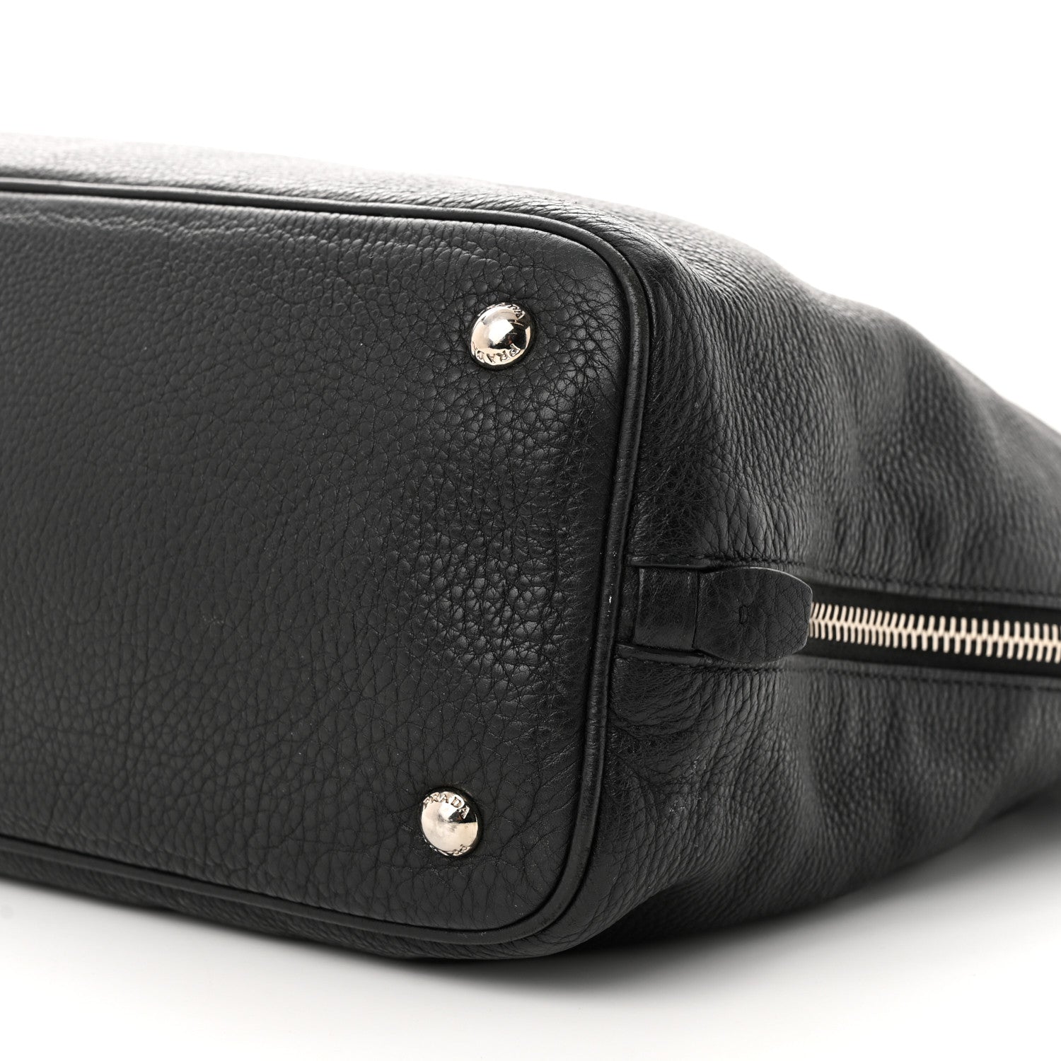 Prada Vitello Daino Tote Black 10 of 15