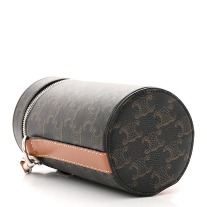 Celine Triomphe Canvas Vertical Cylinder Bag Tan 4 of 10