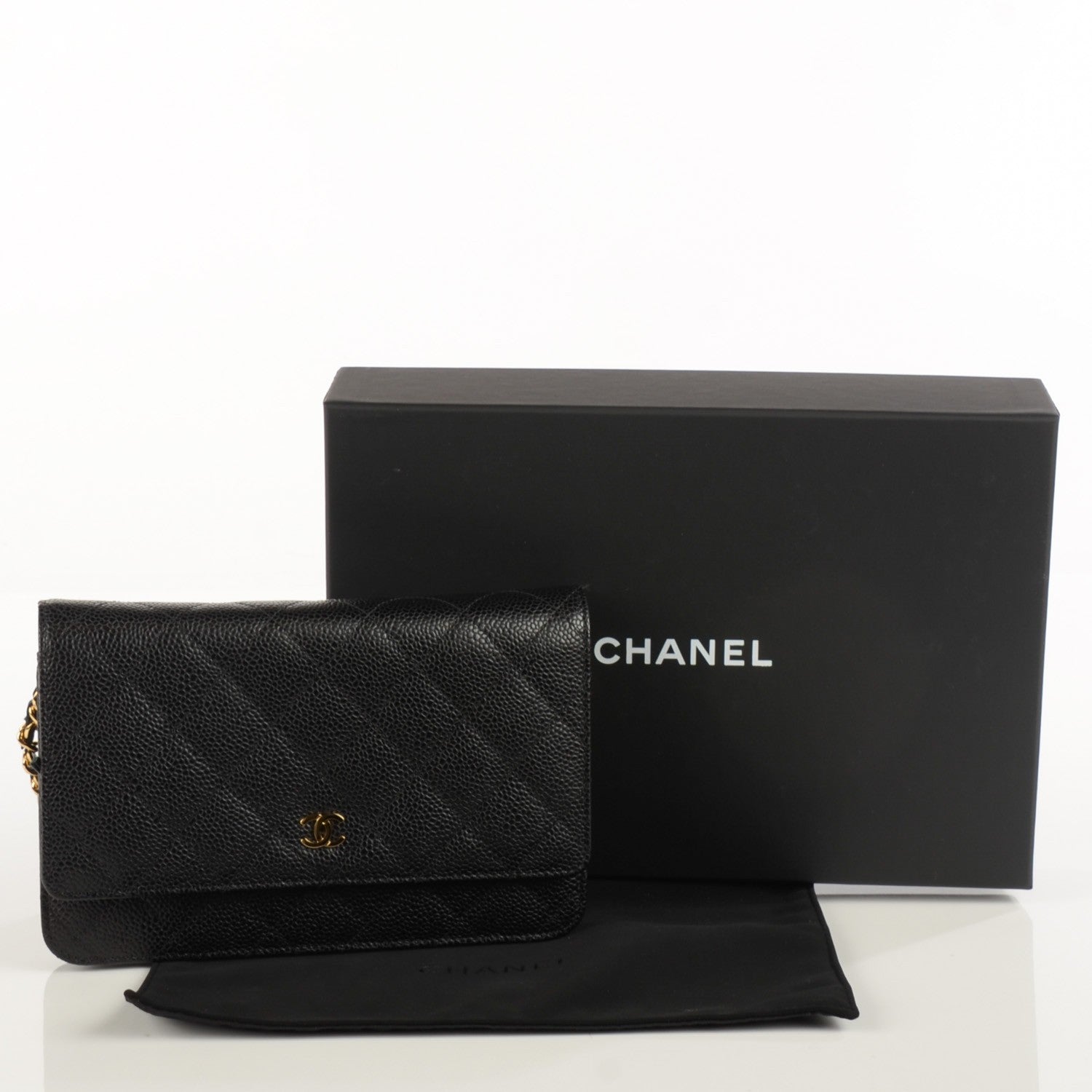 Chanel Caviar Quilted Wallet On Chain WOC Black 5 of 9