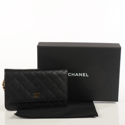 Chanel Caviar Quilted Wallet On Chain WOC Black 5 of 9