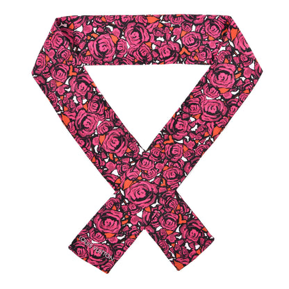 Louis Vuitton Silk Rock'n'Roses Bandeau Berry 2 of 6