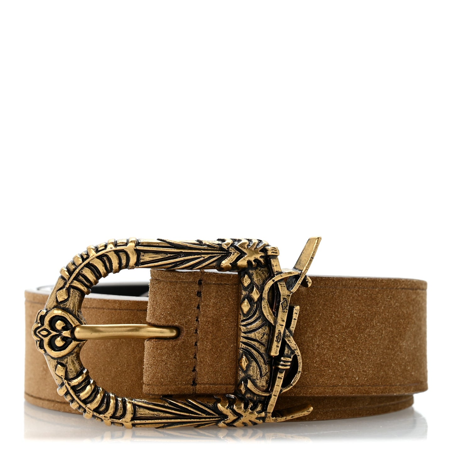 Suede Monogram Celtique Belt 95 38 Light Brown